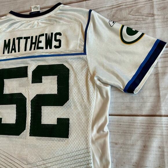 Reebok Green Bay Packers Super Bowl NFL football White Jersey Matthews 5… - Picture 11 of 11